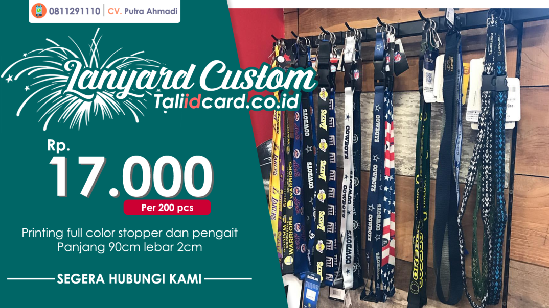 Tali lanyard, Lanyard printing, Tali id card printing, Tali lanyard custom, CV Putra ahmadi